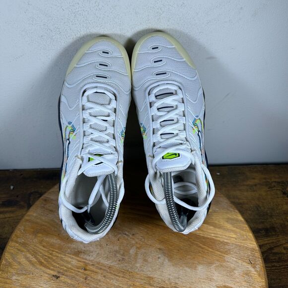 Nike Air Max Plus White Layered Swoosh Women's Size 8.5 Shoes DV7140-100 - Picture 6 of 9